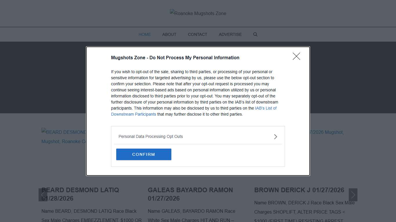 Roanoke Mugshots Zone